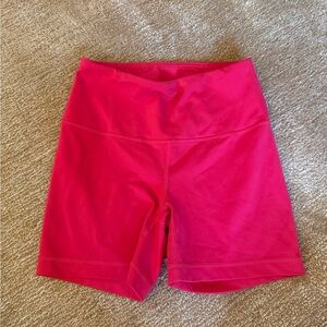 Yogalicious Lux High-Rise Hot Pink Active Bike Shorts